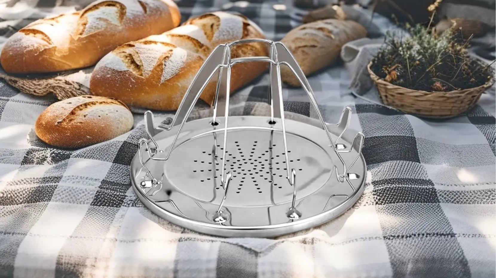 Grille pain gaz lors d'un brunch en nature